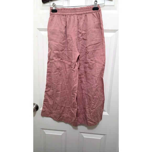 Athleta XXS Organic Cotton Wide-Leg Drawstring Pants Dusty Pink - Picture 3 of 6